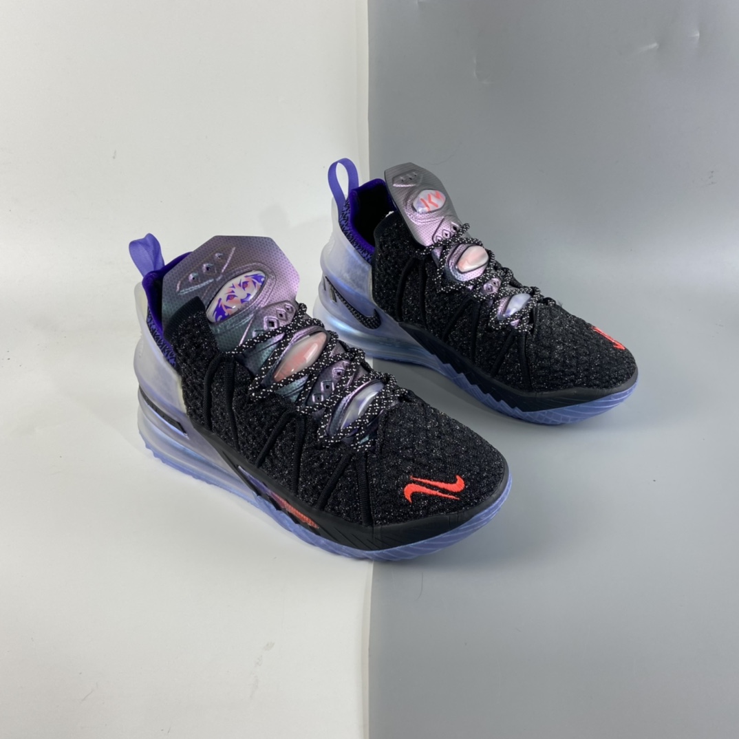 P280 Kylian Mbappé X Nike LeBron XVIII “The Chosen 2” 詹姆斯18 黑紫 姆巴佩 实战运动篮球鞋 DB8148-001