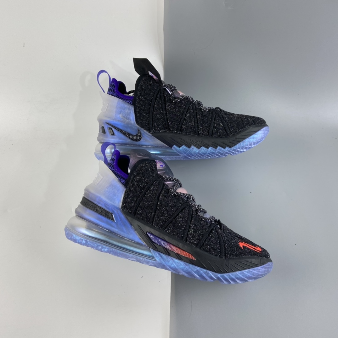 P280 Kylian Mbappé X Nike LeBron XVIII “The Chosen 2” 詹姆斯18 黑紫 姆巴佩 实战运动篮球鞋 DB8148-001