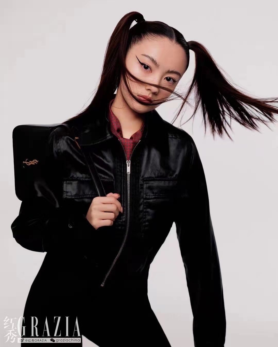 Saint laurent Ysl LE 5 À 7 平纹腋下包 657228黑色