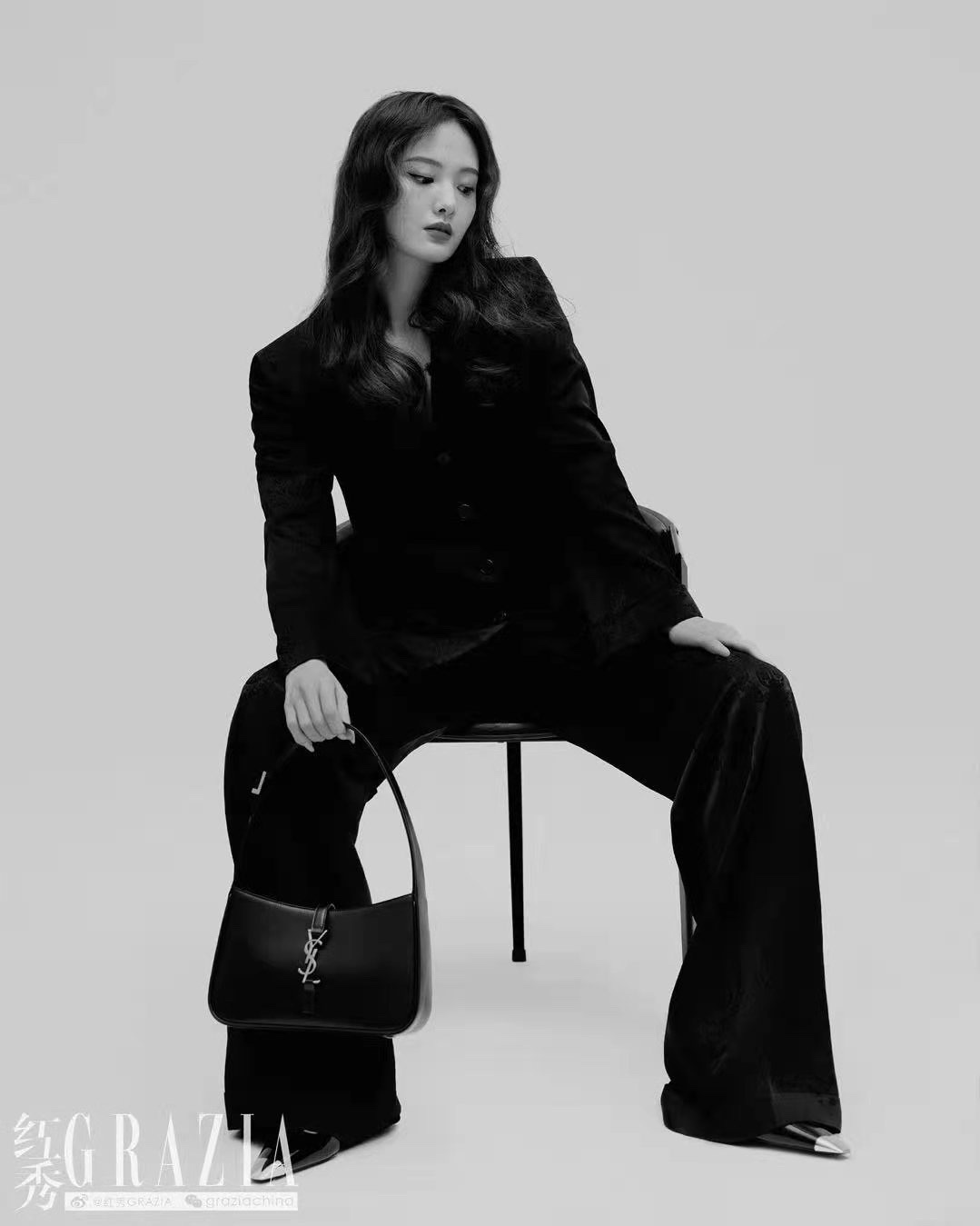 Saint laurent Ysl LE 5 À 7 平纹腋下包 657228黑色