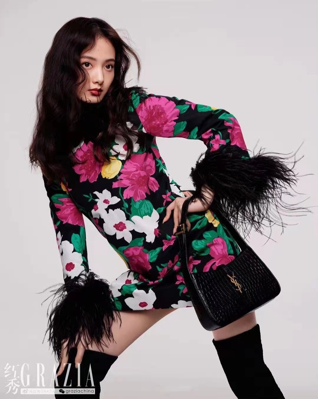 Saint laurent Ysl LE 5 À 7 平纹腋下包 657228黑色