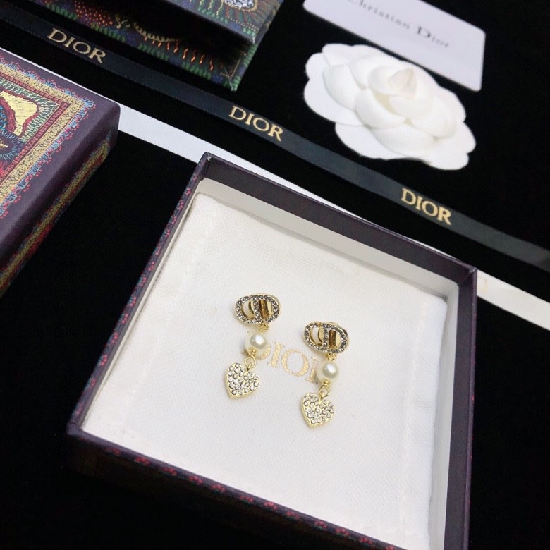 Dior Jewelry Earring Replica 1:1 High Quality
 Yellow Brass