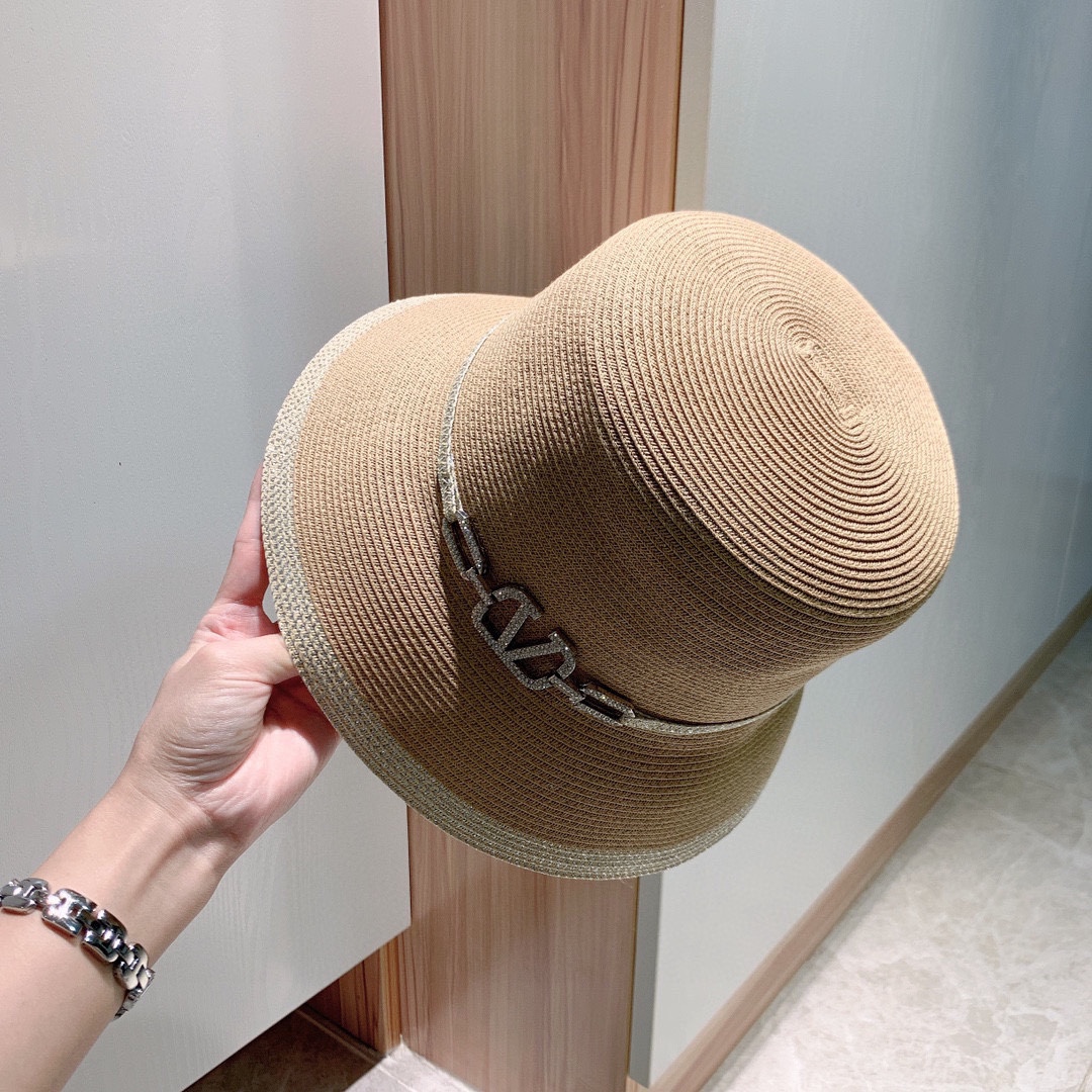[Valentino Hats]Valentino bucket hat, sun hat foldable Black card with two col