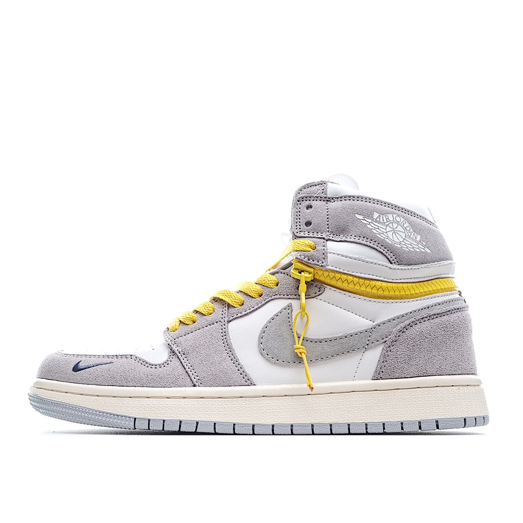 H5 尨✀一鞋两穿Air Jordan 1 High Switch “Light Smoke Grey” 烟灰 拉链