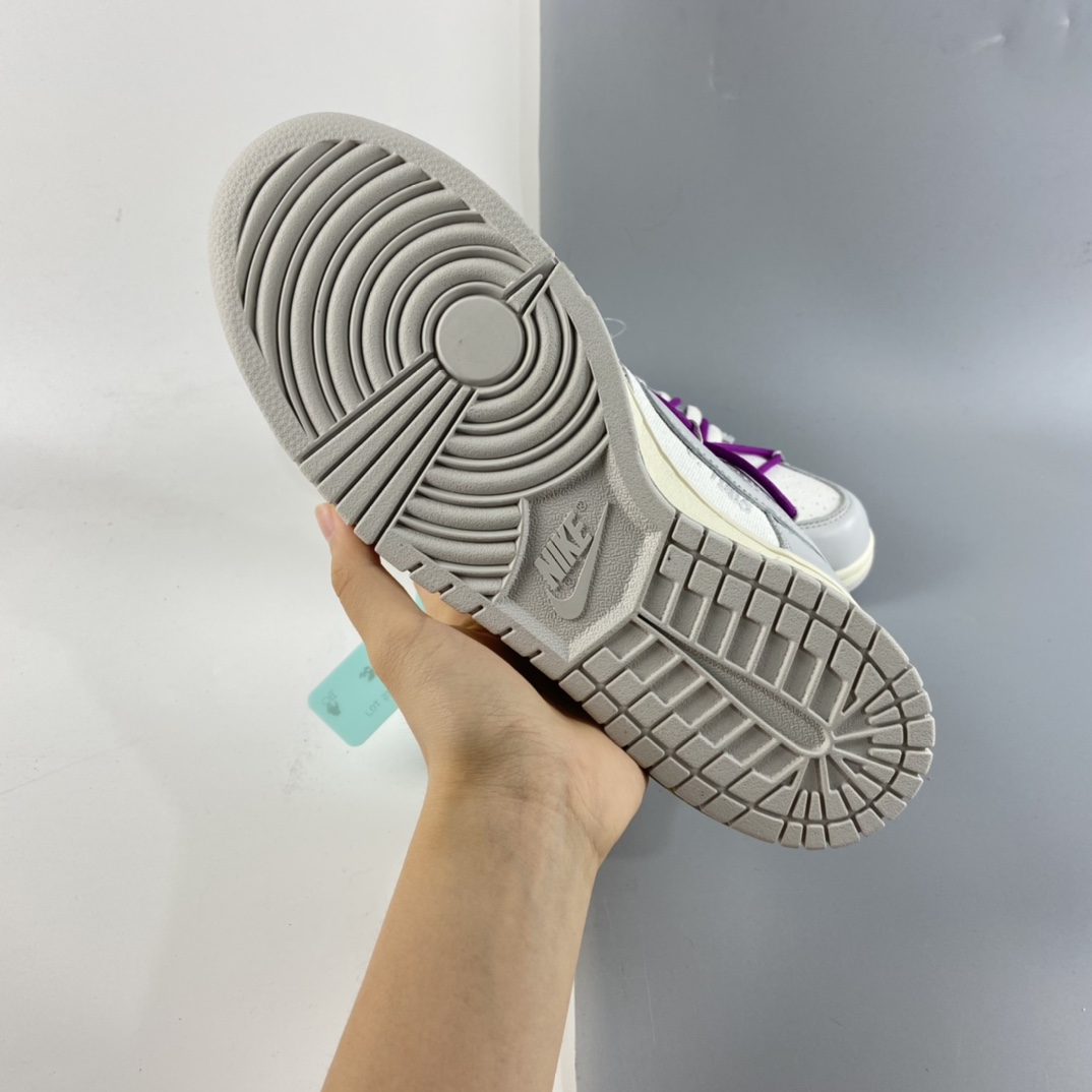 P380 Off-White x Nike Dunk Low“21 of 50”  OW 白灰色 DM1602-100