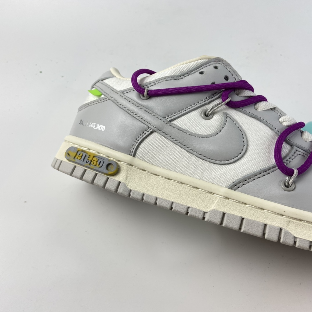P380 Off-White x Nike Dunk Low“21 of 50”  OW 白灰色 DM1602-100