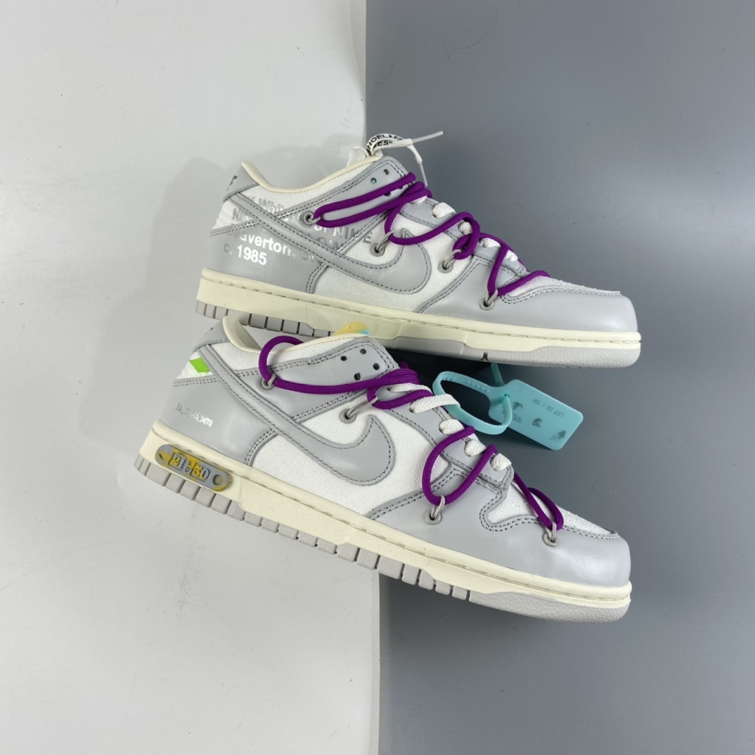 P380 Off-White x Nike Dunk Low“21 of 50”  OW 白灰色 DM1602-100