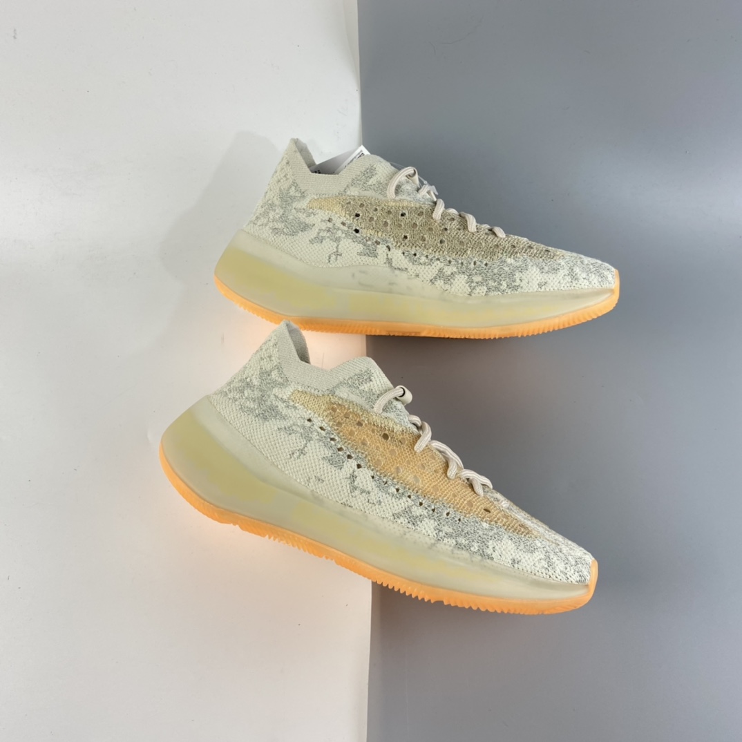 P360 Ad Originals YEEZY BOOST 380 V1”Yecoraite”百搭轻便爆米花中底休闲运动袜子慢跑鞋“麋香黄蜜桃粉”GY2649