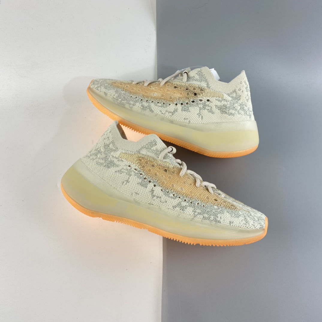 P360 Ad Originals YEEZY BOOST 380 V1”Yecoraite”百搭轻便爆米花中底休闲运动袜子慢跑鞋“麋香黄蜜桃粉”GY2649