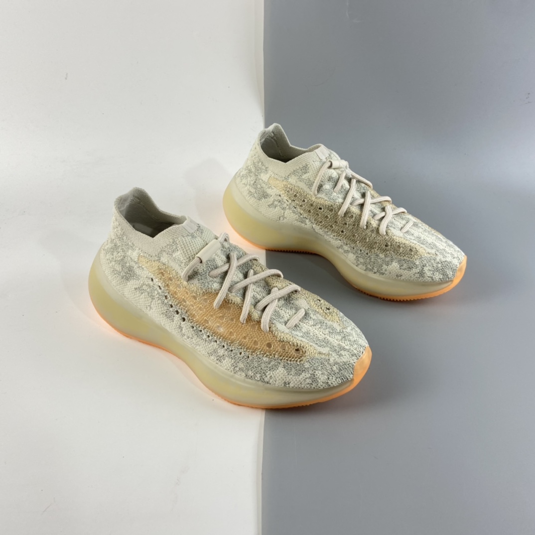 P360 Ad Originals YEEZY BOOST 380 V1”Yecoraite”百搭轻便爆米花中底休闲运动袜子慢跑鞋“麋香黄蜜桃粉”GY2649