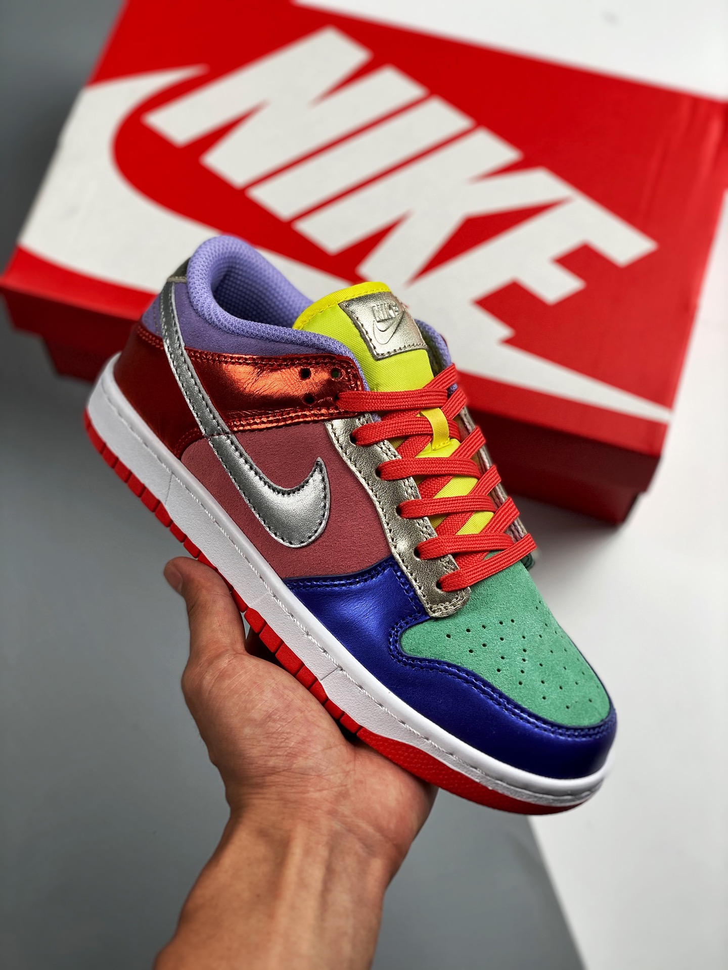 Nk Dunk Low "Sunset pulse" colorway huevo de Pascua, producción original pura de gran fábrica, etiqueta tejida de fábri…