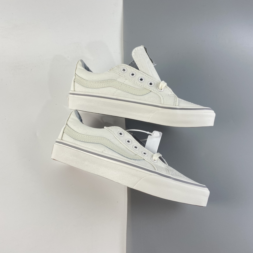 P150 VANS SK8-LOW 夏日限量版米色低帮 刺绣椰树休闲帆布鞋男女板鞋 VN0A4UWI4WT