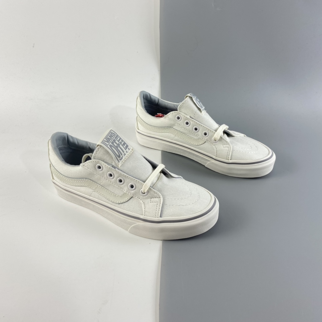 P150 VANS SK8-LOW 夏日限量版米色低帮 刺绣椰树休闲帆布鞋男女板鞋 VN0A4UWI4WT