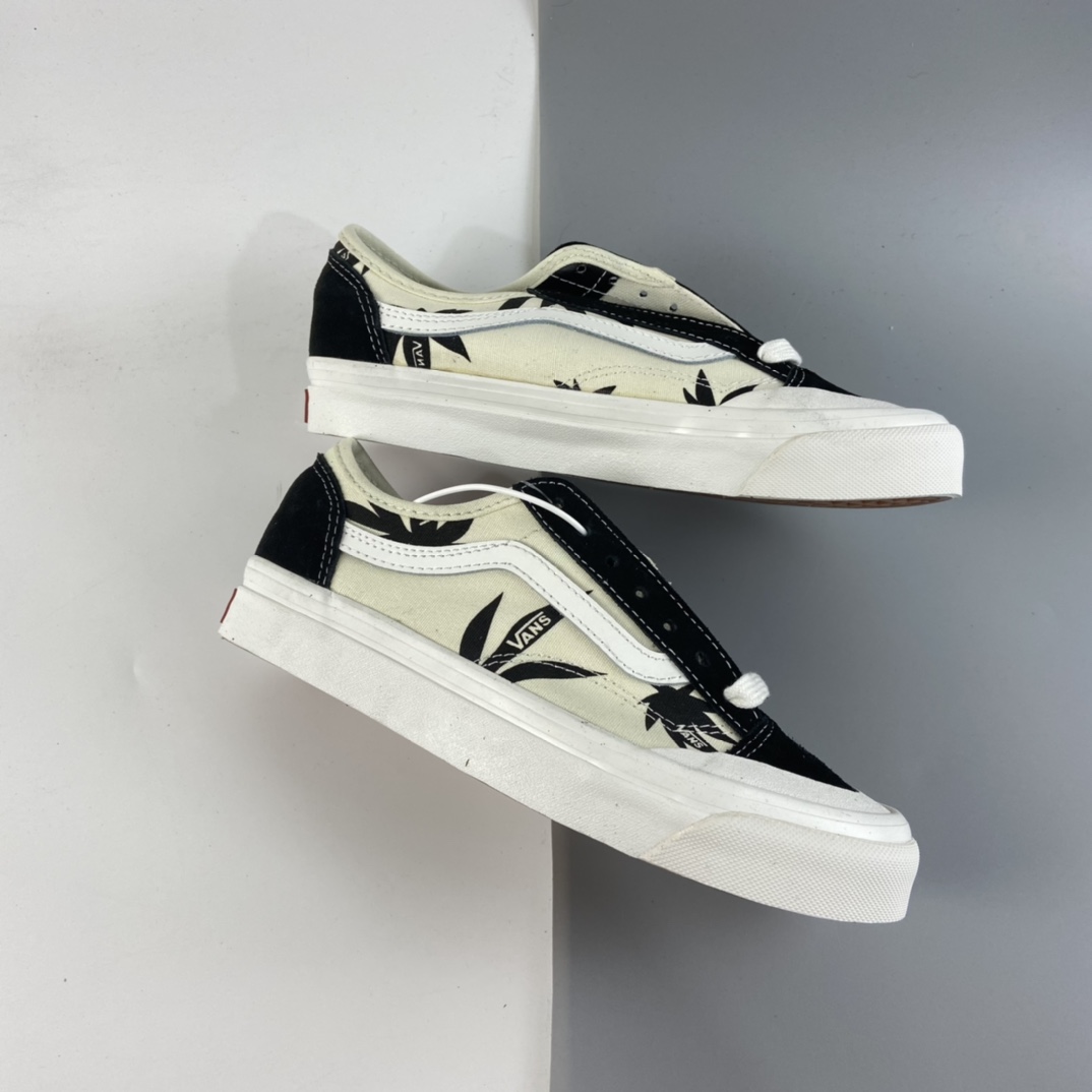 P150 Vans Style 36 Cecon SF 半月包头白印黑枫叶 VN0A3MVLK0A