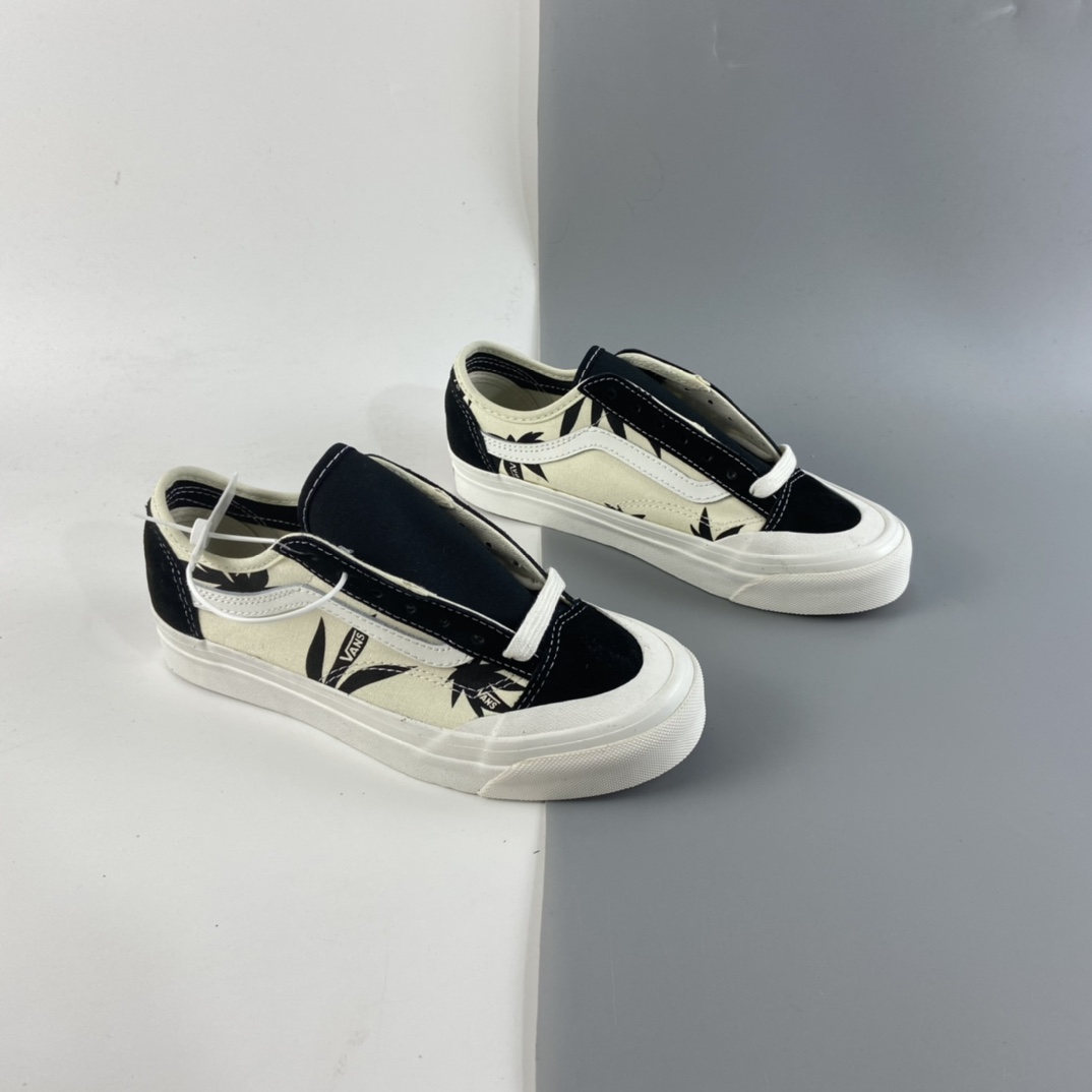 P150 Vans Style 36 Cecon SF 半月包头白印黑枫叶 VN0A3MVLK0A