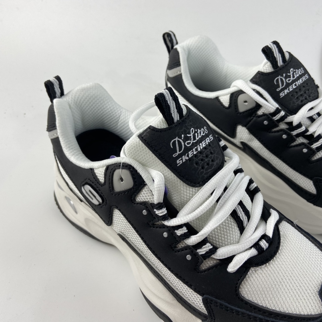 P180 美国运动休闲品牌·斯凯奇Skechers D’lites 4.0精英四代闪电系列舒适熊猫老爹风厚底休闲运动复古慢跑鞋 149491/NTMT