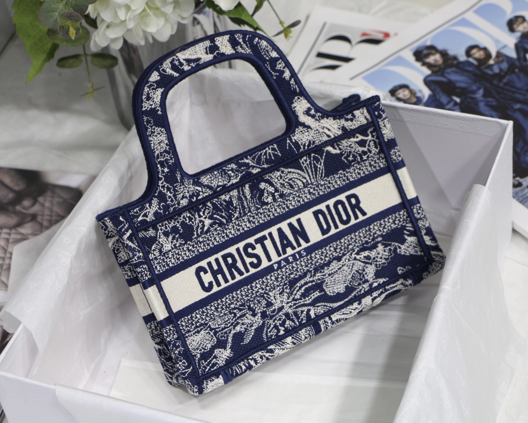 Dior Book Tote Mini Sac à main brodé