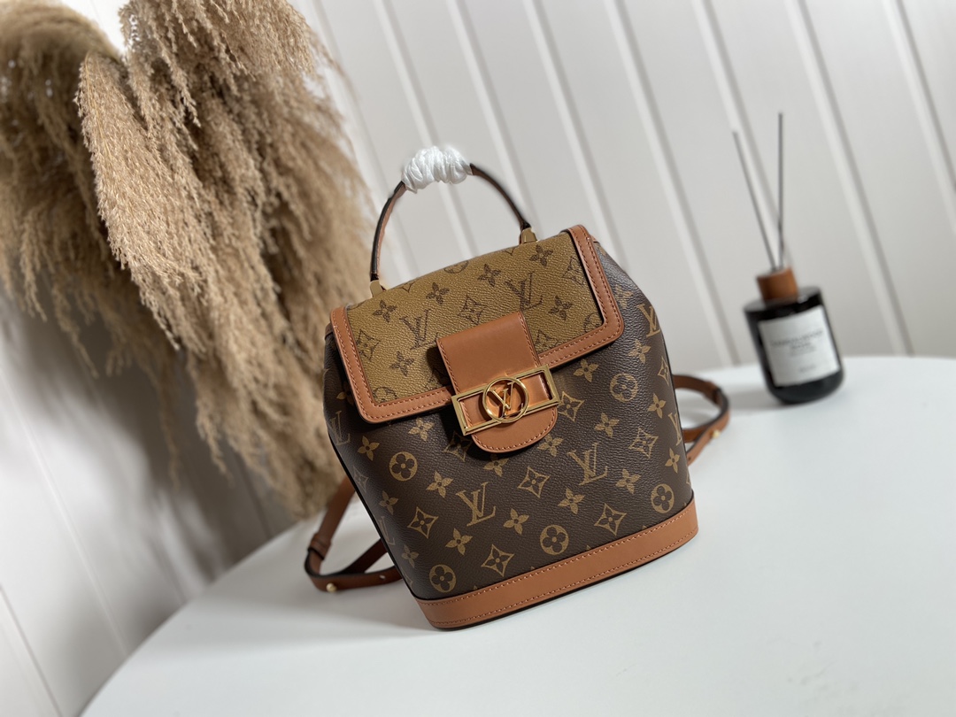 Louis Vuitton LV Dauphine Bags Backpack Handbags Monogram Reverse Canvas Spring/Summer Collection Casual M45142