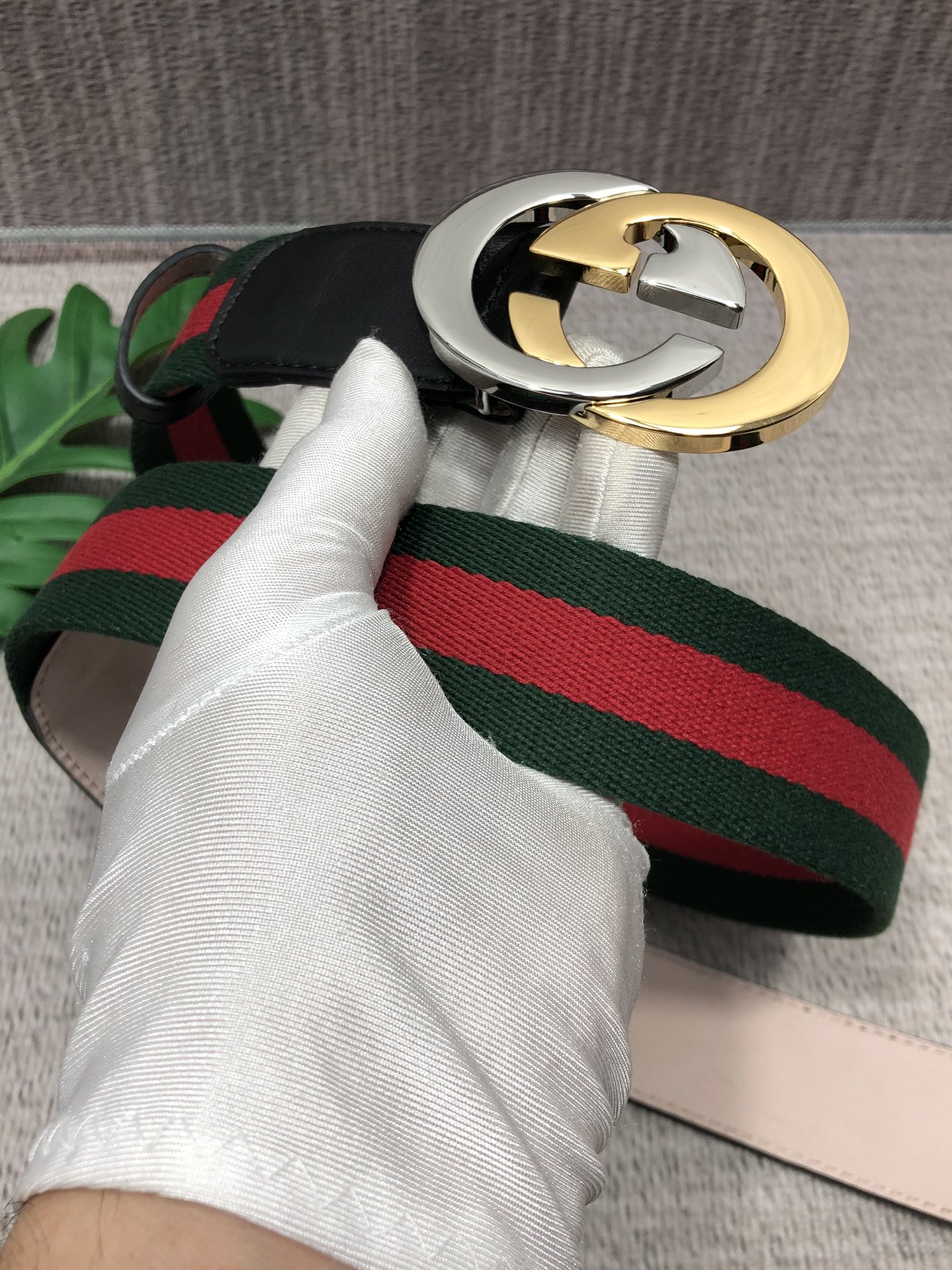 古驰原单织带头层牛皮接尾内衬头层树膏