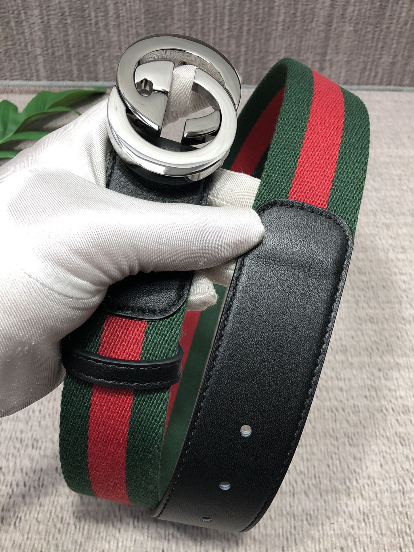 古驰原单织带头层牛皮接尾内衬头层树膏