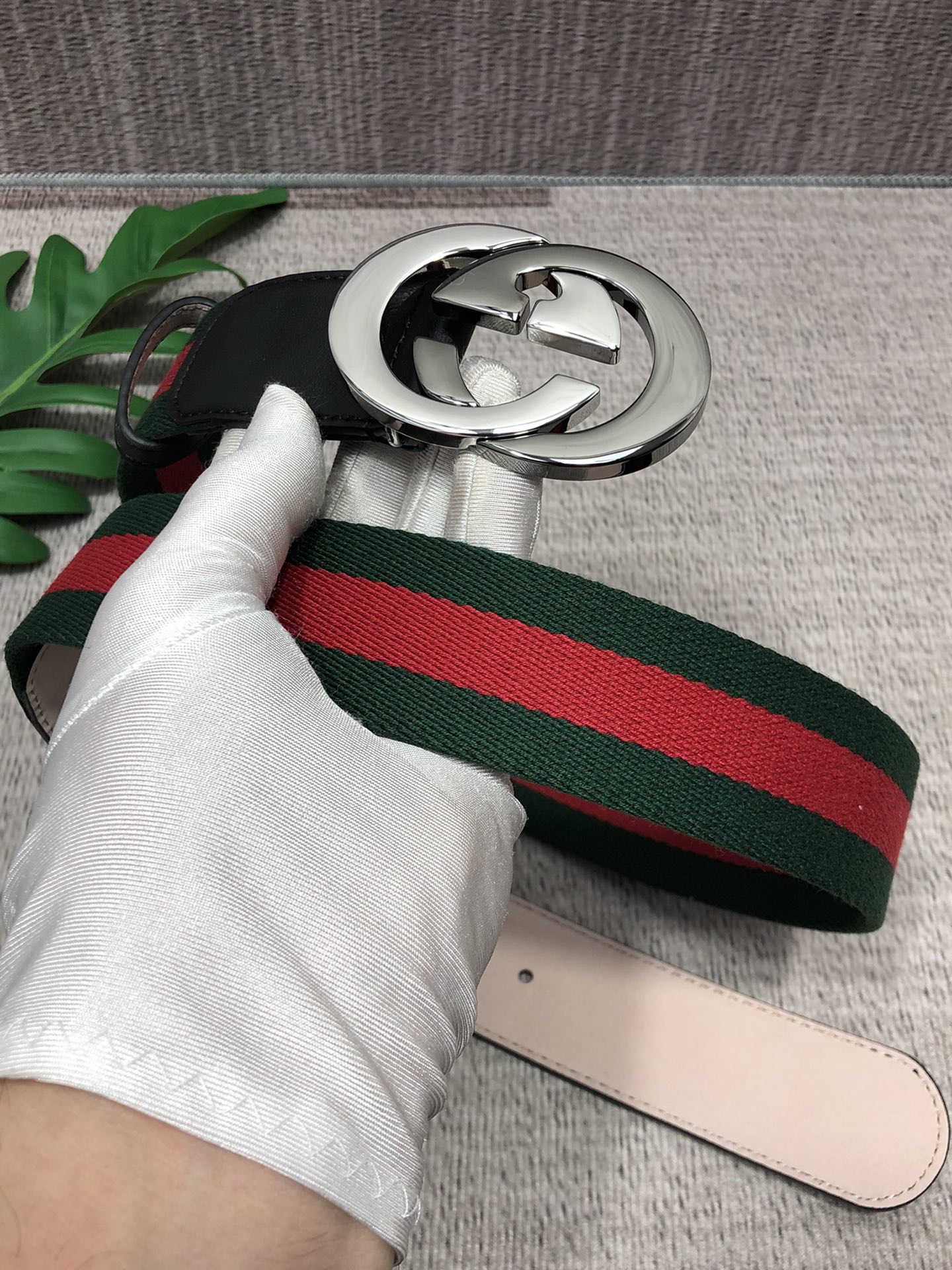 古驰原单织带头层牛皮接尾内衬头层树膏