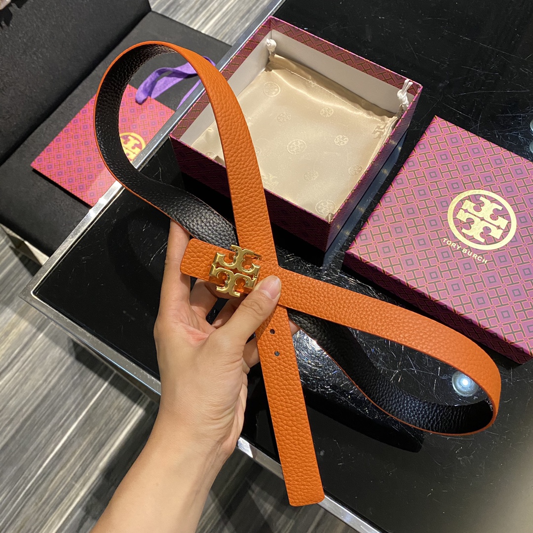 托里伯奇双面可用.荔枝纹小牛皮.2.