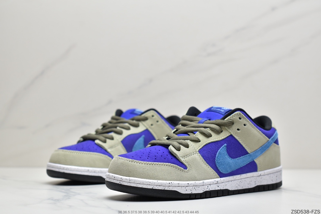 320 耐克Nike SB duNIKE板鞋 青瓷配色 灰蓝紫 翻毛皮 Nike SB DuNIKE Low “Celadon” 整双鞋 BQ6817-301