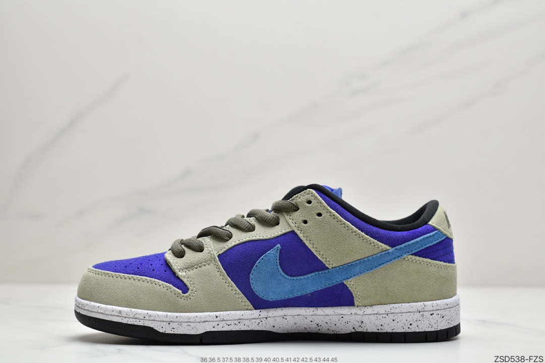 320 耐克Nike SB duNIKE板鞋 青瓷配色 灰蓝紫 翻毛皮 Nike SB DuNIKE Low “Celadon” 整双鞋 BQ6817-301