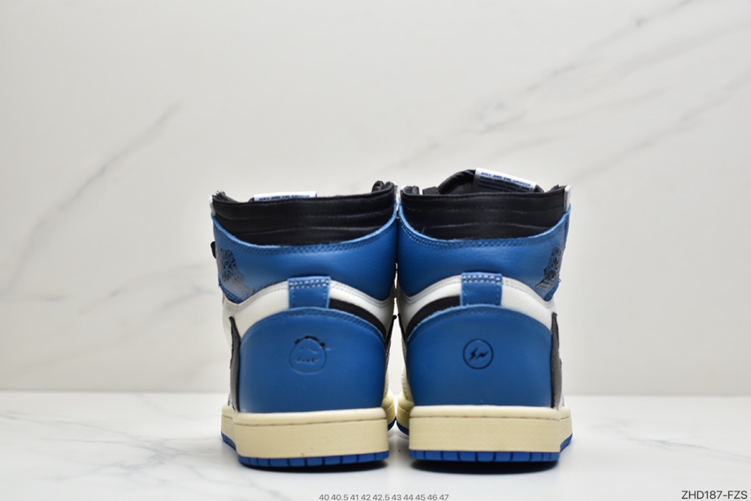 300  Travis Scott x Fragment x Air Jordan 1 High OG SP “Military Blue”闪电倒钩 DH3227-105