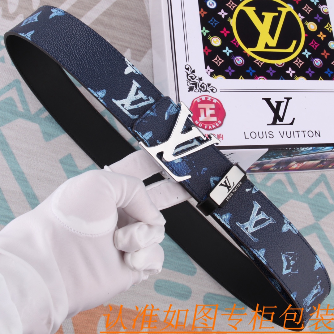 腰带皮带LV路易威登原单牛皮腰带男款