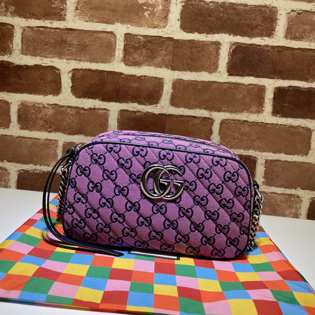 GUCCI古驰GG Multicolor系列GG Marmont小号肩背包447632