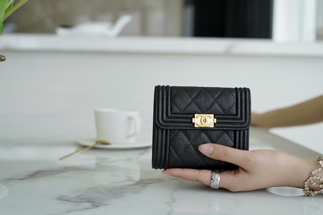 Chanel Copy
 Wallet Black Calfskin Cowhide
