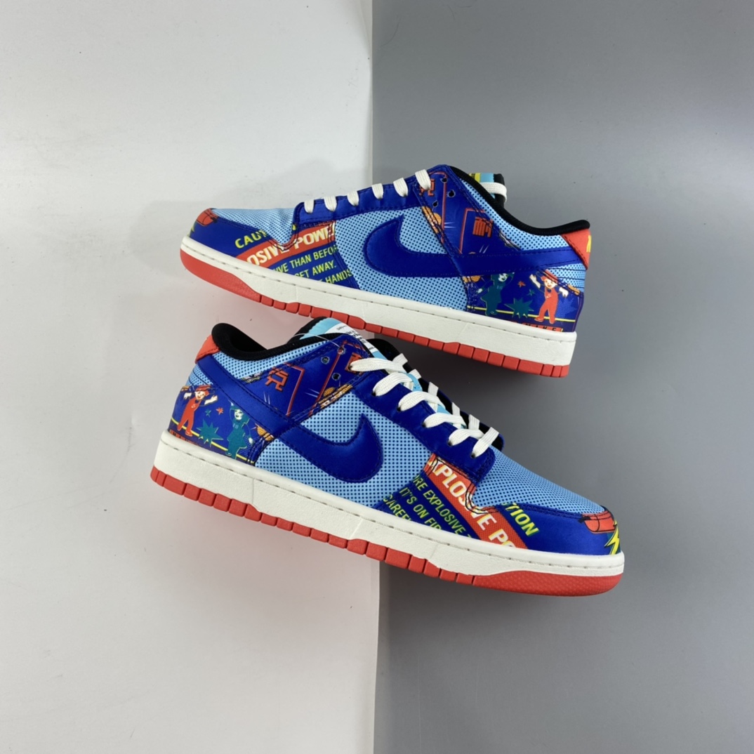 P360 Nike SB Dunk Low 扣篮系列 蓝红鞭炮 刮刮乐 低帮休闲运动滑板板鞋 DH4966-446
