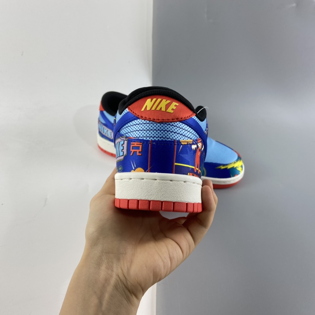 P360 Nike SB Dunk Low 扣篮系列 蓝红鞭炮 刮刮乐 低帮休闲运动滑板板鞋 DH4966-446