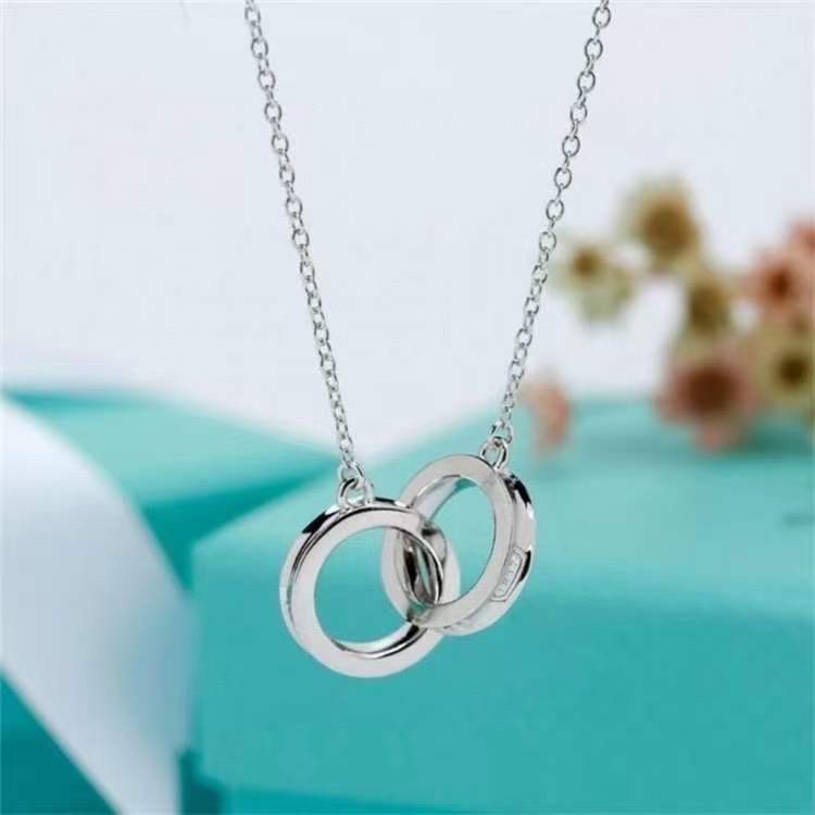 Tiffany & Co. Tiff*ny&Co. 1837 双环扣锁骨项链