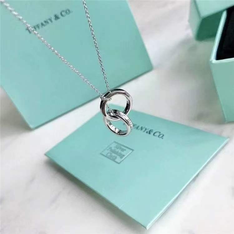 Tiffany & Co. Tiff*ny&Co. 1837 双环扣锁骨项链