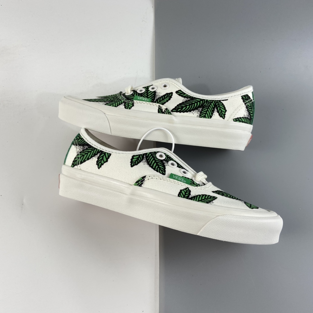 P150 Vans Vault OG Authentic LX高端支线21SS 白绿麻叶帆布复古板鞋 VN0A4BV94JM