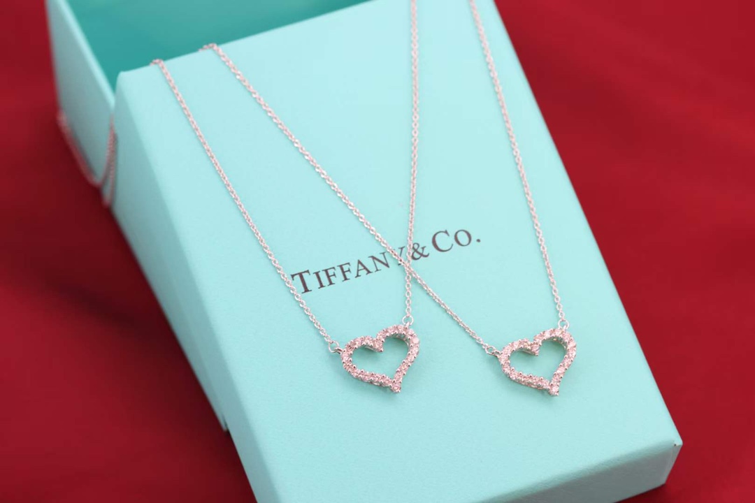 Tiffany & Co. Tiffany&Co 小号满钻爱心 锁骨项链