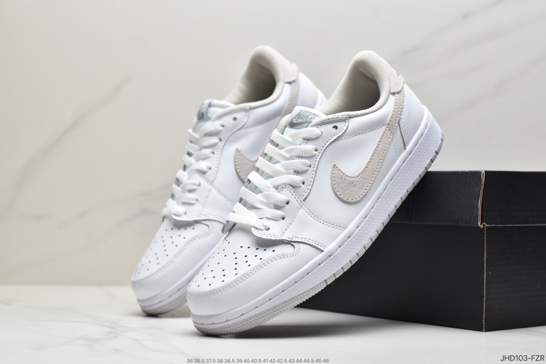 190  Air Jordan 1 Low OG “Neutral Grey”白灰鞋款鞋身为白色CZ0775-100