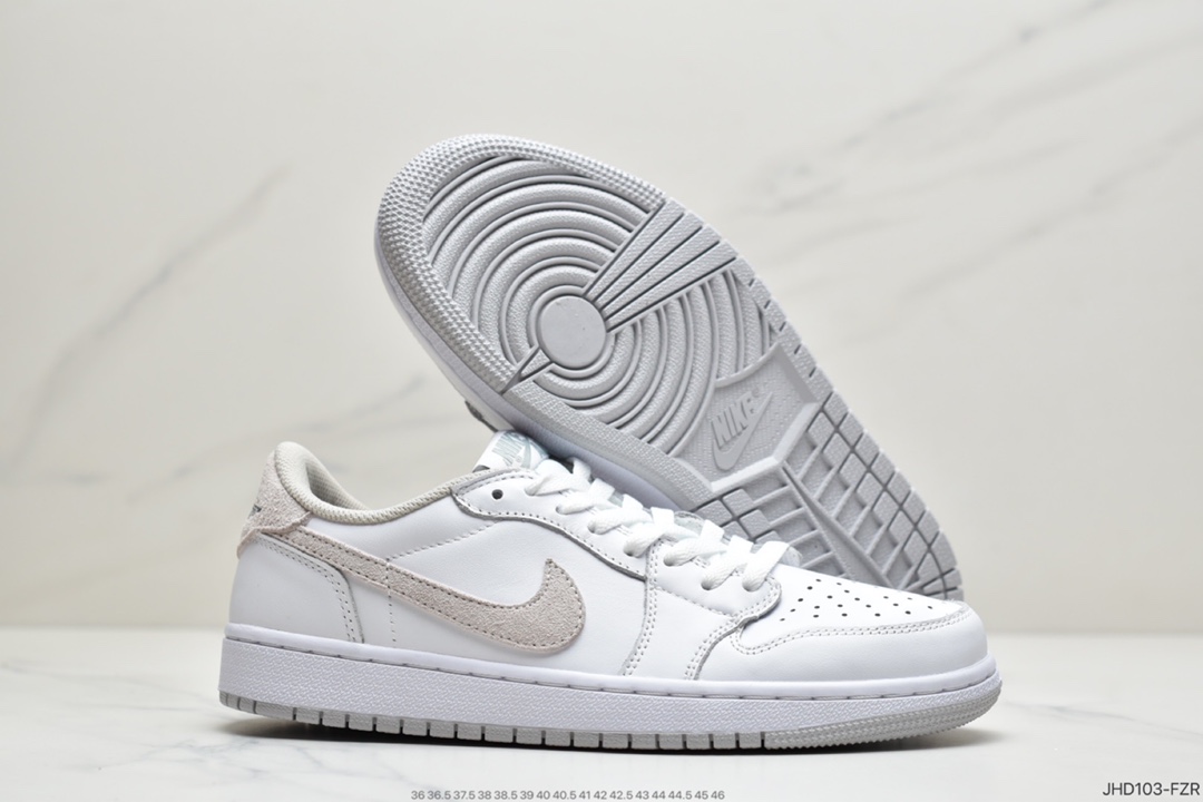 190  Air Jordan 1 Low OG “Neutral Grey”白灰鞋款鞋身为白色CZ0775-100
