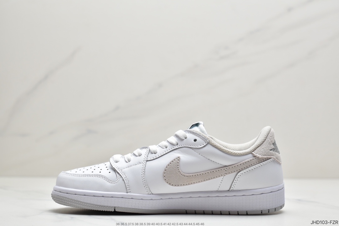 190  Air Jordan 1 Low OG “Neutral Grey”白灰鞋款鞋身为白色CZ0775-100