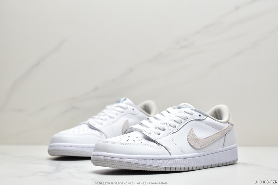 190  Air Jordan 1 Low OG “Neutral Grey”白灰鞋款鞋身为白色CZ0775-100