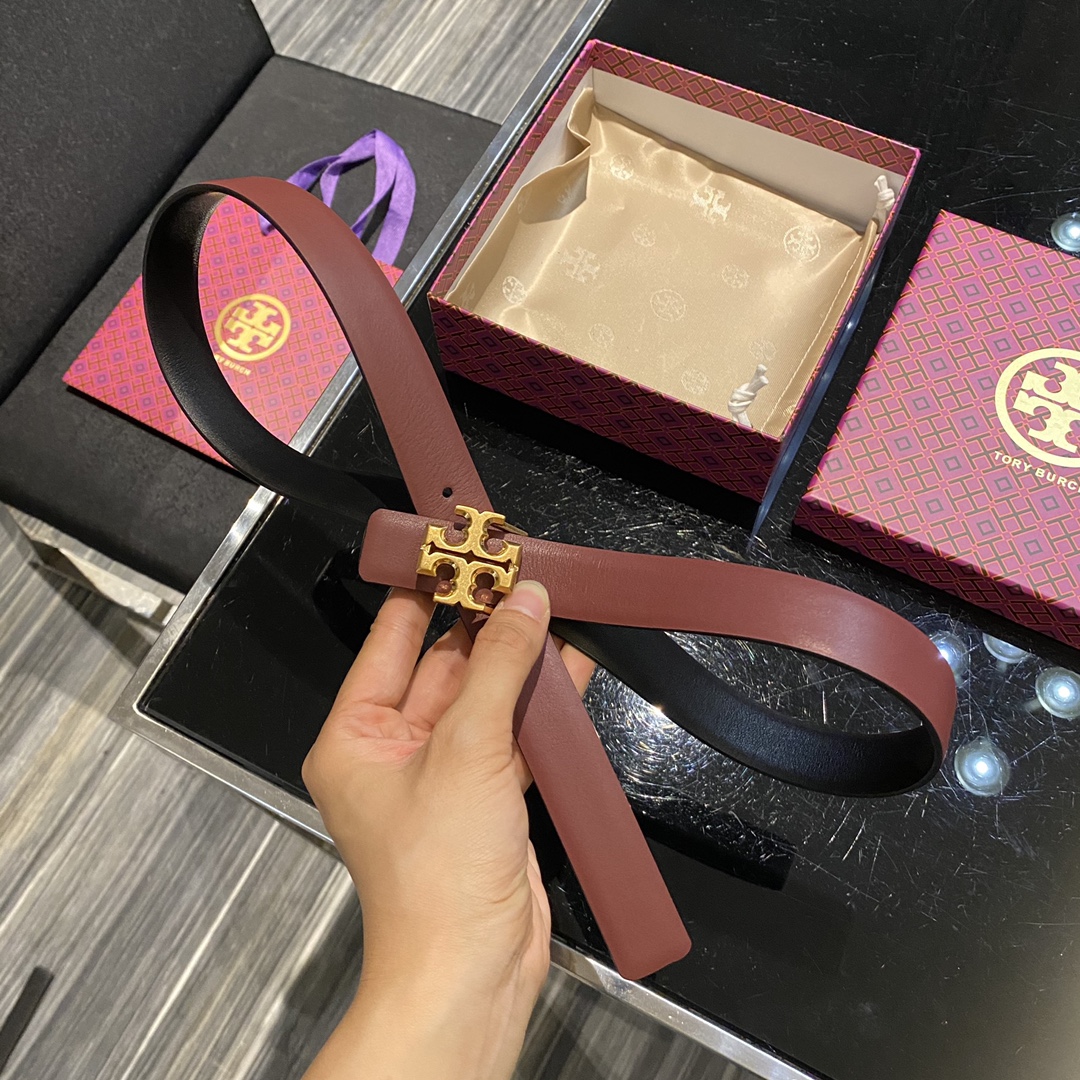 托里伯奇双面可用.平纹小牛皮.2.5