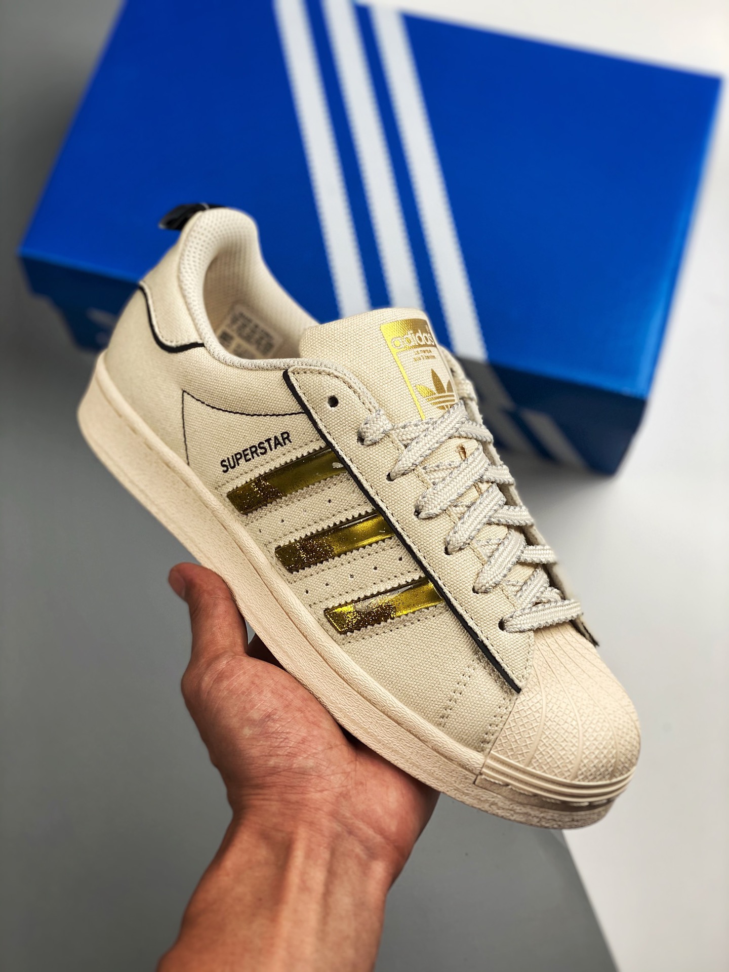 AD Superstar Gray Gold Shell Head Sports Classic versatile board shoes New colorway uses new Ortholite insole breathabl…
