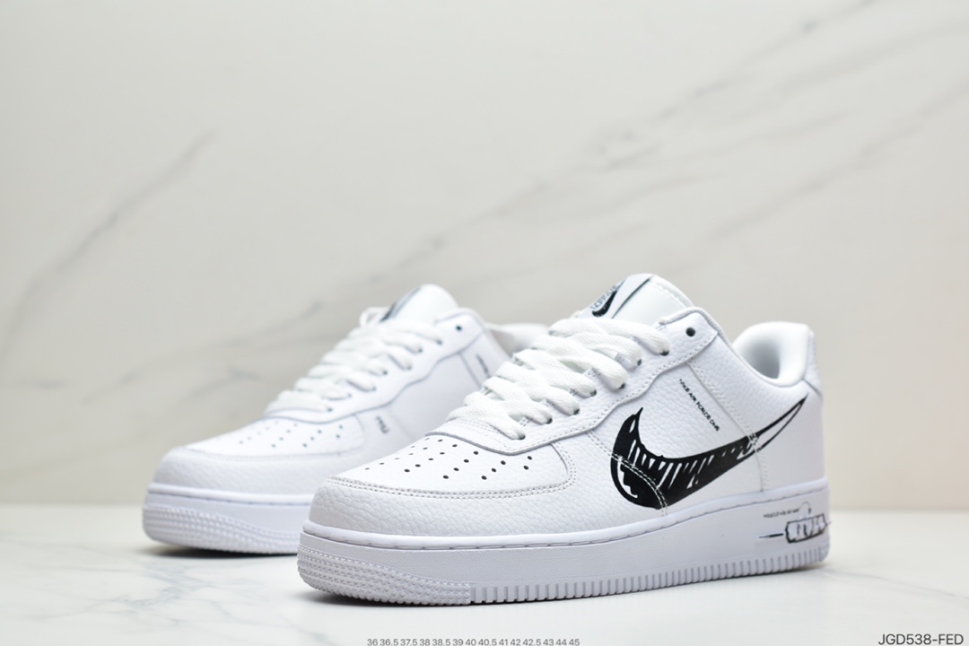 180 耐克NIKE AIR FORCE 1 SCHEMATIC 二次元涂鸦  CW7581-102