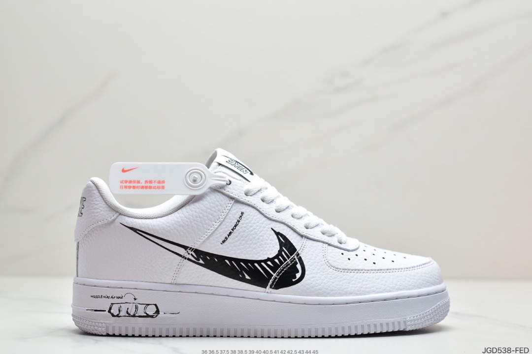 180 耐克NIKE AIR FORCE 1 SCHEMATIC 二次元涂鸦  CW7581-102