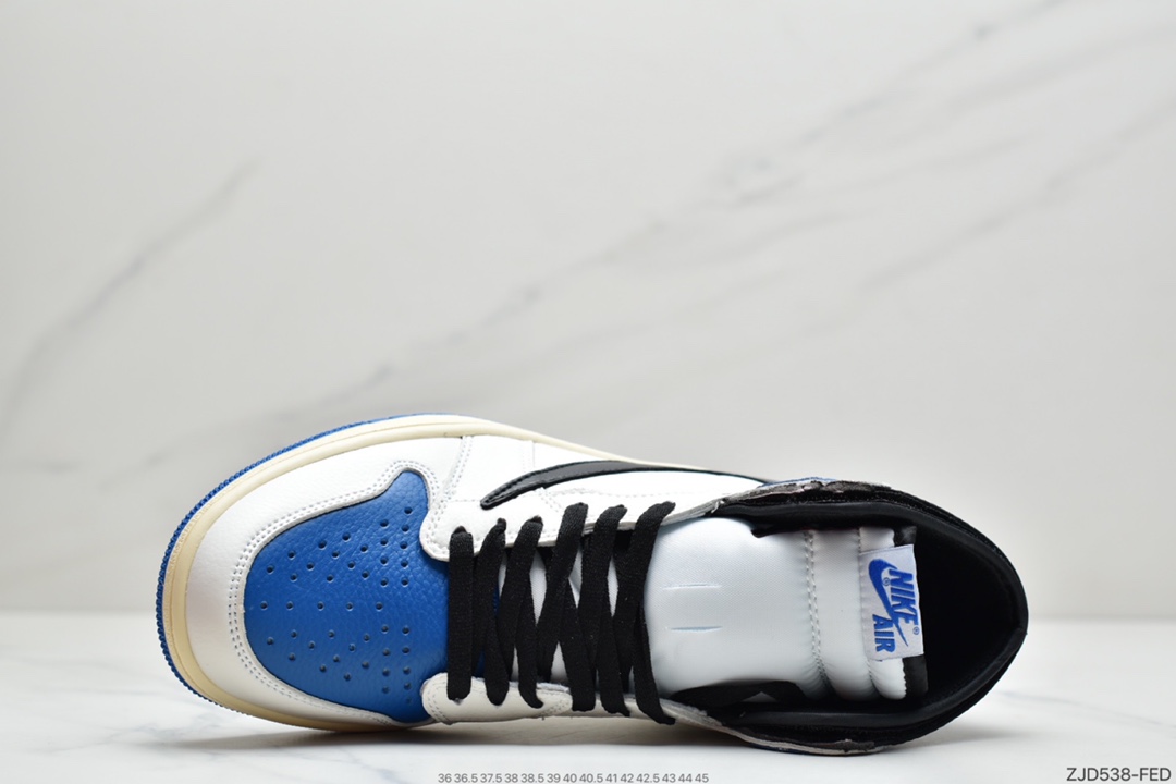 240  Travis Scott x Fragment x Air Jordan 1 High OG SP “Military Blue”闪电倒钩鞋头 DH3227-105