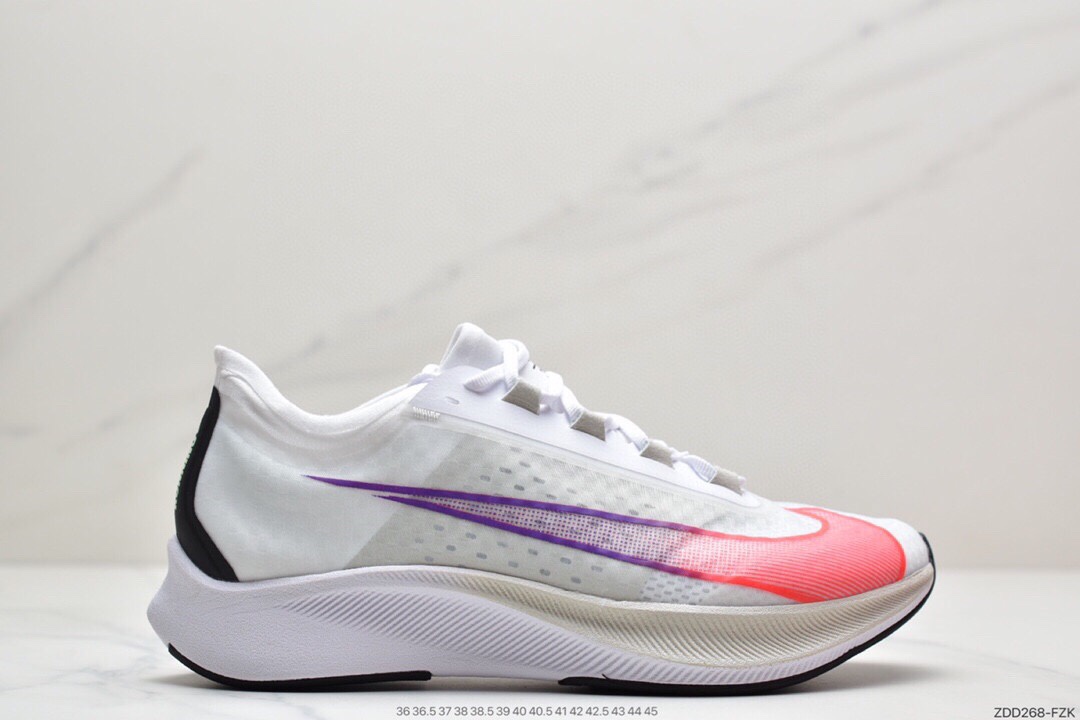 230 耐克NIKE ZOOM FLY3 新款内置zoom气垫 马拉松透气登月飞马跑  AT8240-800