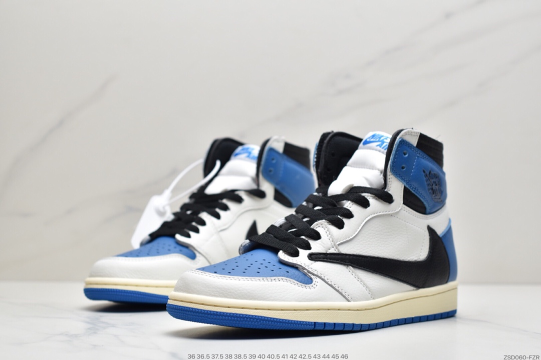 320  Travis Scott x Fragment x Air Jordan 1 High OG SP “Military Blue”闪电倒钩鞋头DH3227-105