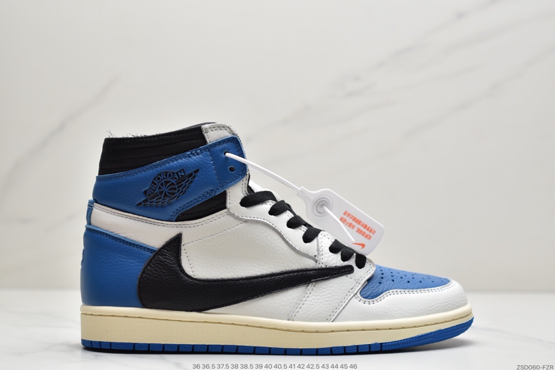 320  Travis Scott x Fragment x Air Jordan 1 High OG SP “Military Blue”闪电倒钩鞋头DH3227-105